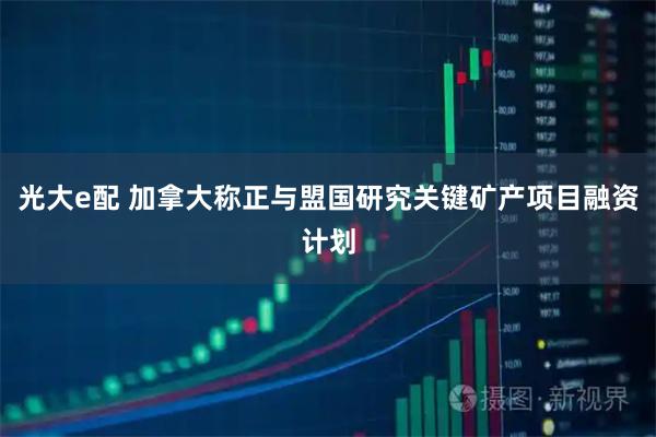 光大e配 加拿大称正与盟国研究关键矿产项目融资计划